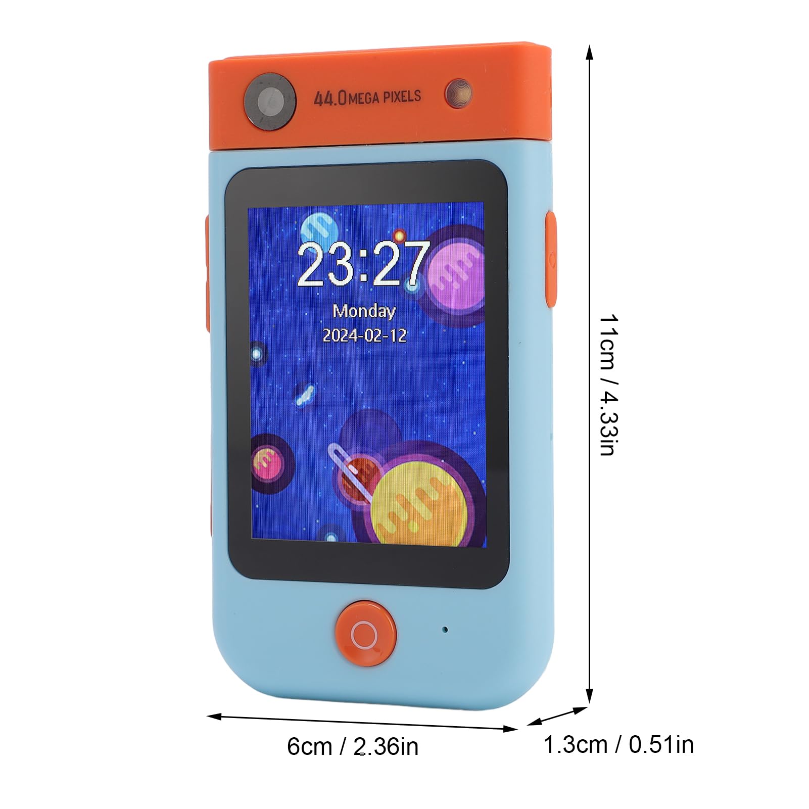 Fockety Giocattolo per Smartphone per Bambini, Fotocamera Flip con Touchscreen da 2,8 Pollici 1080P HD, Giocattolo per Imparare a Giocare con Lettore Musicale e Giochi (Gatto Blu)
