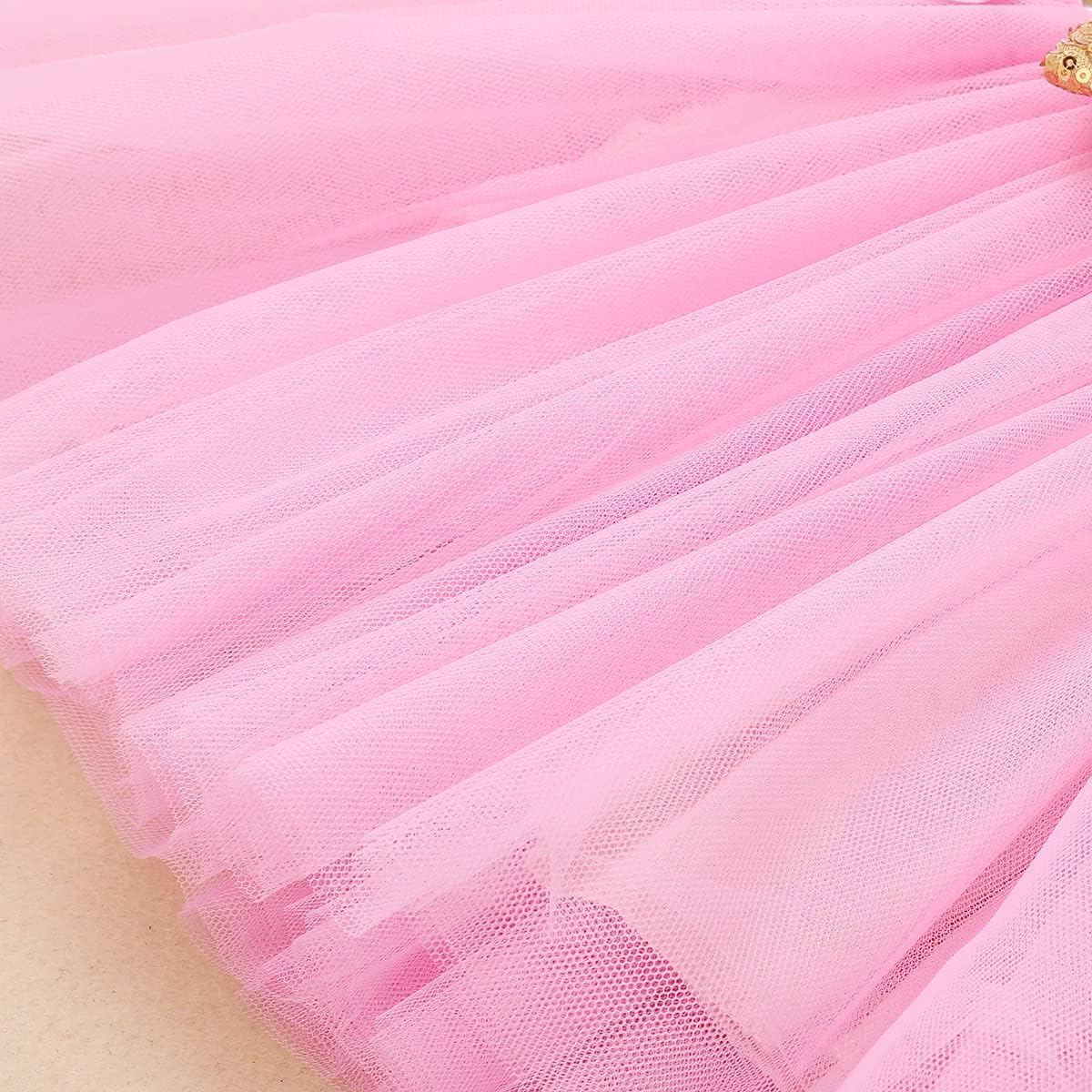 ODASDO Baby Girl Toddler Kids 1st / 2nd / 3rd Birthday Party Dress Short Sleeve Princess Tulle Dress with Headband