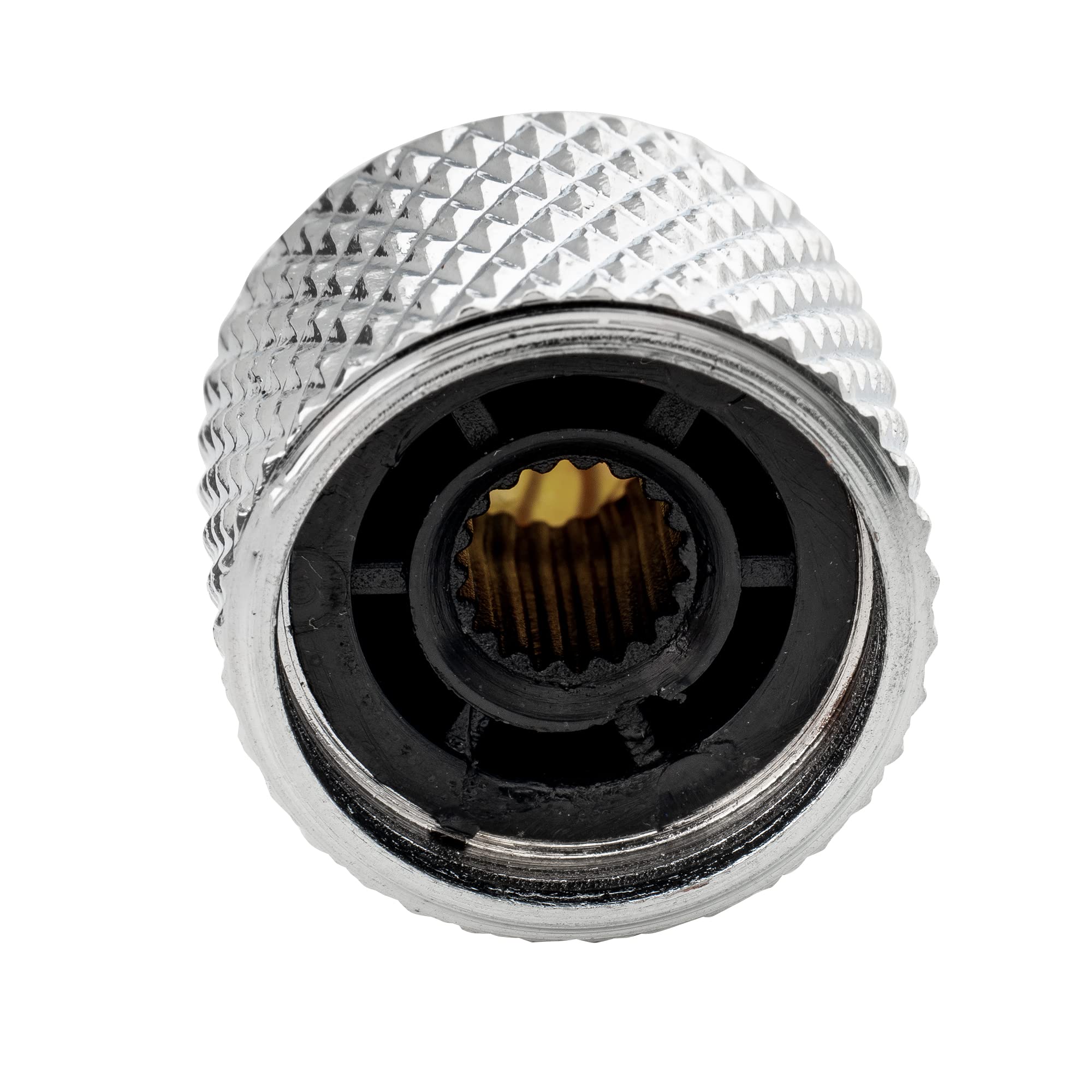 Musiclily Pro Tradycyjny Metryczna Abalone Top Gałka Metalowa Dome Knobs do Gitary Elektrycznych Telecaster i Basowych, Chrom (2 szt.)