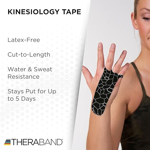 Miniatura 3 de THERABAND Kinesiology Tape with XactStretch Indicator for Perfect Stretch and Application Every Time Best in Class Adhesion Water Resistant