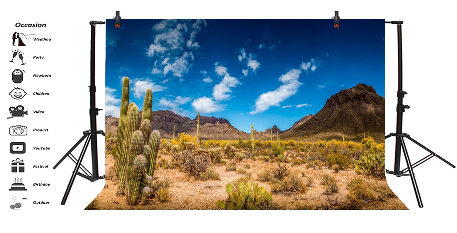 Amazon | Yeele 9 x 6フィート 砂漠の山 背景幕 写真 サグロ