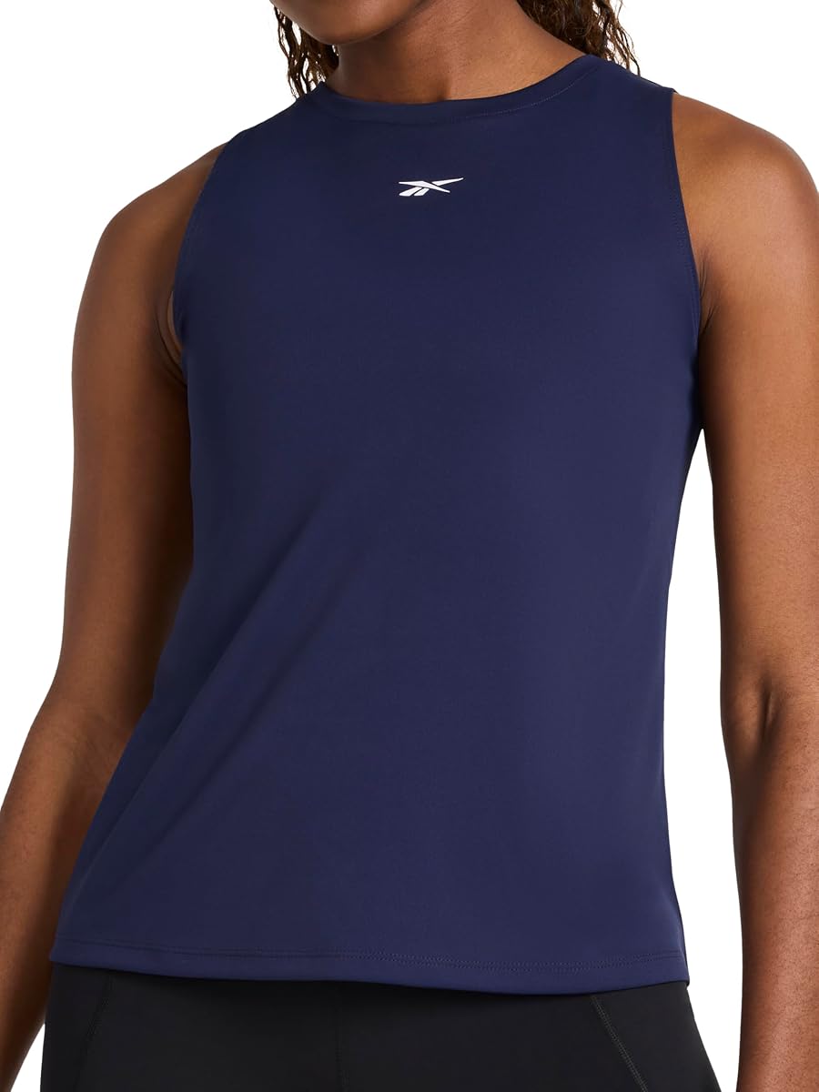 Reebok Id Tech Camiseta sin mangas con cuello redondo para mujer, fijación relajada