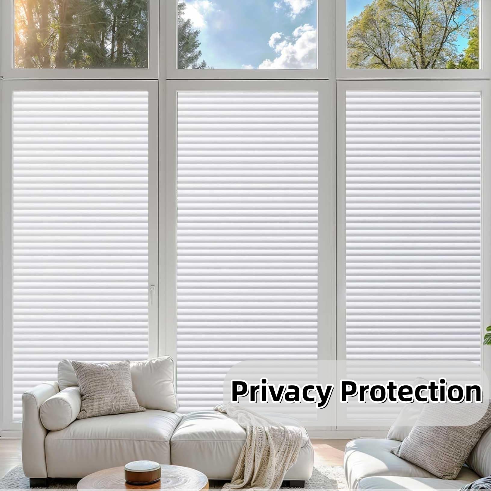 Fensterfolie Blickdicht 75 x 130 cm Selbsthaftend Statisch Haftend Blickdicht Blickdichte Sichtschutzfolie Anti UV Zuschneidbare für Badezimmer Duschkabine Sowie Türen, B
