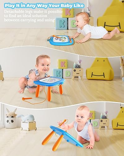 Miniatura 7 de bravokids Tabla de dibujo para niños, juguetes para niños pequeños de 1 a 2 años, juguetes educativos de aprendizaje, almohadilla de dibujo