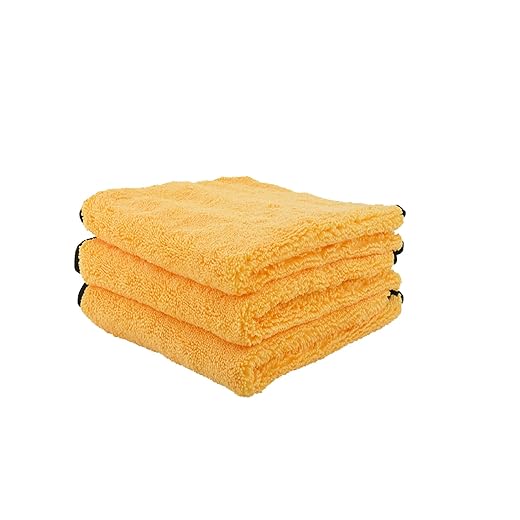 Chemical Guys Professional Grade Premium Microfiber Towels - Gold, 16" x 16", Ultra-Soft and Scratch-Free Car Detailing Cloths for Cars, Trucks, Motorcycles, and More - 3 Pack