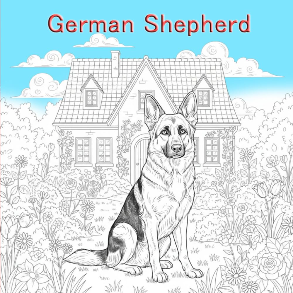 German Shepherd: A Heartwarming Coloring Book