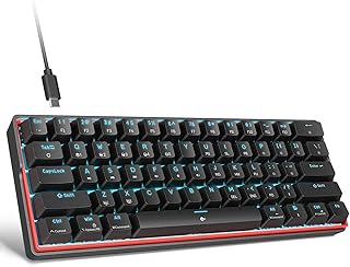KEMOVE K61SE 60% Wired Mechanical Gamer Keyboard with Red Linear Switch RGB Anti-Ghosting Compact 61 Keys Gaming Keyboard-…