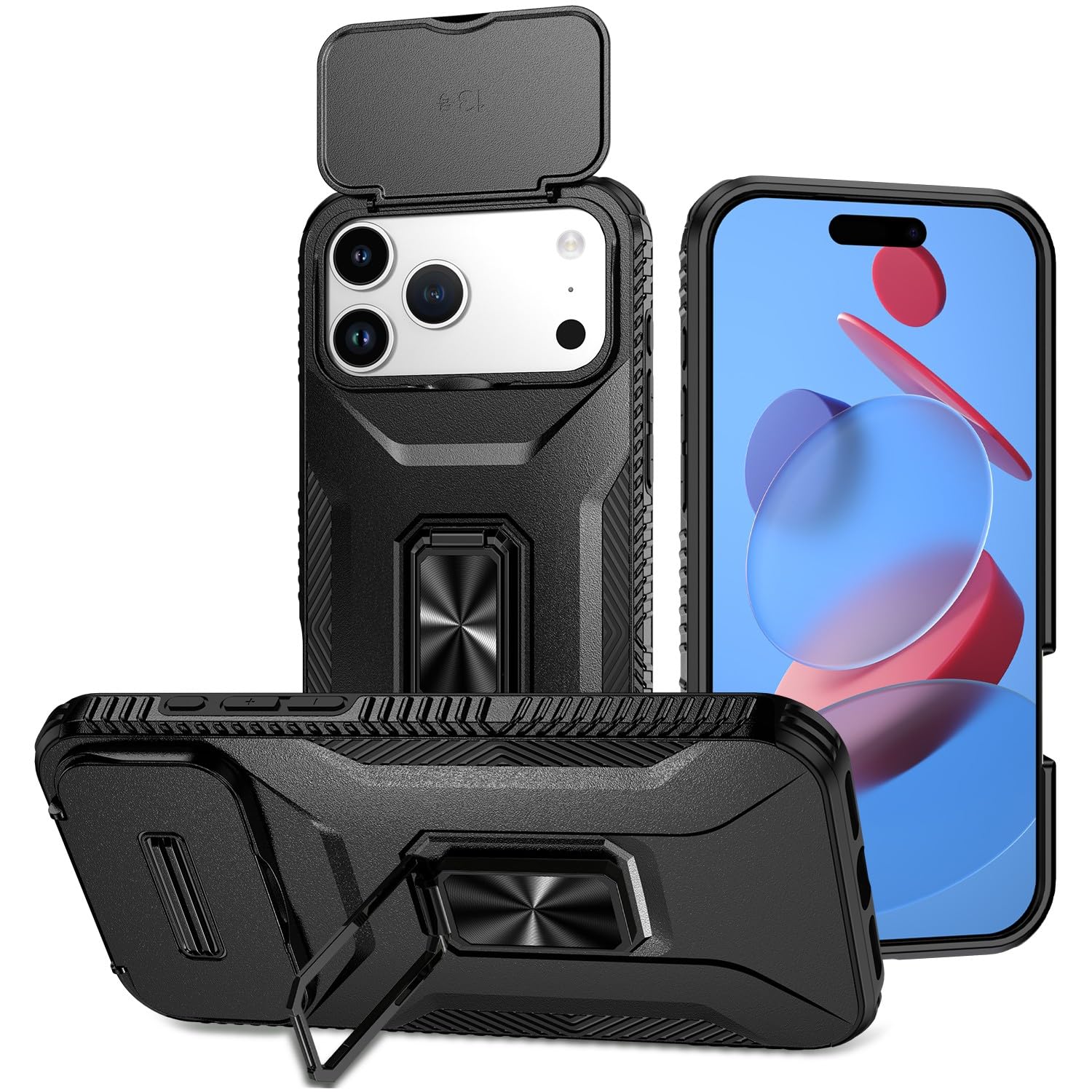 Coque iPhone 17 Air rigide silicone noir et protection camera arriere - 8
