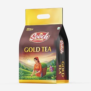 SOOCH Gold Tea | Black Tea | Indian Chai Blend | Leaves for Everyday Use | Aroma & Distinctive Taste | Morning Beverage, S... Price In India