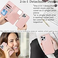 Vista 176 de Havaya Funda para iPhone 13 Pro Max y iPhone 12 Pro Max, cartera compatible con magsaf 2 en 1, desmontable magnética con tarjetero y ranura trasera