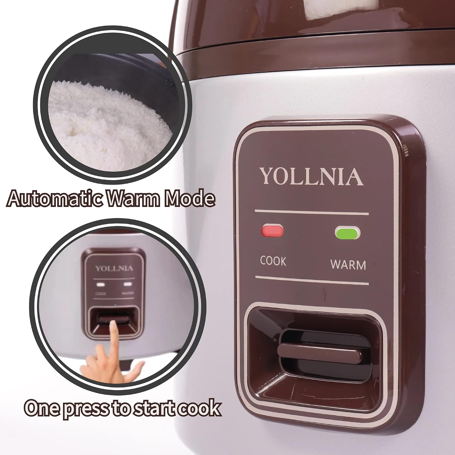 Commercial Rice Cooker & Food warmer | 13.8QT/65 Cup cooked rice image 3