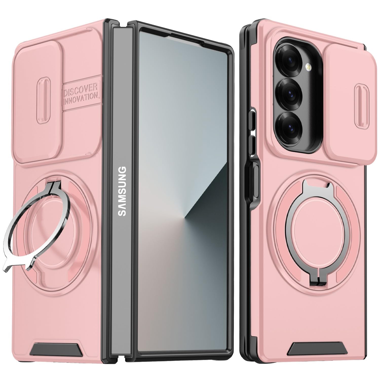 Coque Samsung Z Fold 6 rose rigide antichoc - Protection smartphone pliant - 8