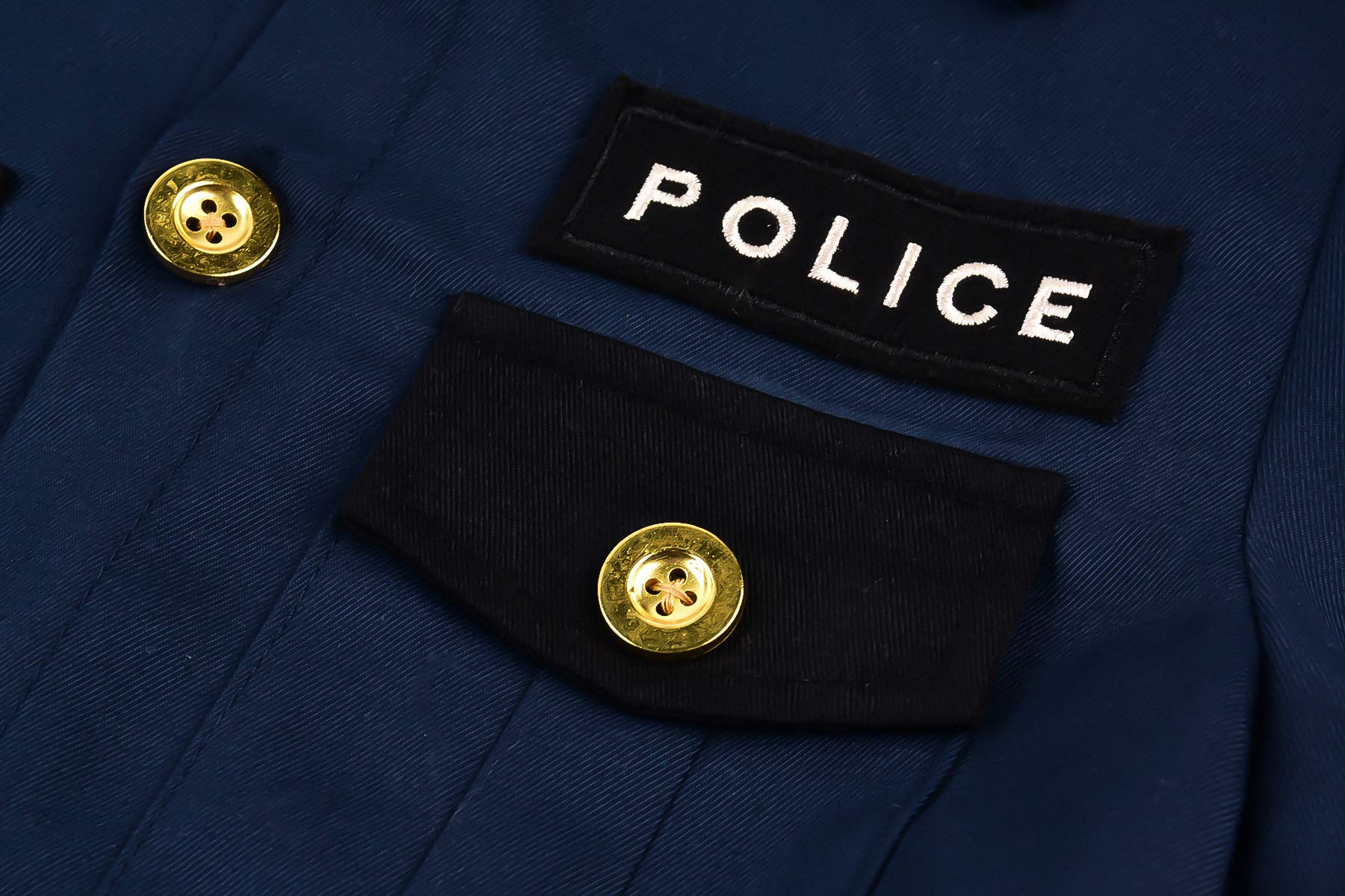 ReliBeauty Disfraz Policía Niño Niña con Accesorios Uniforme Comisario con Sombrero Cosplay Policia Unisex Carnaval Halloween