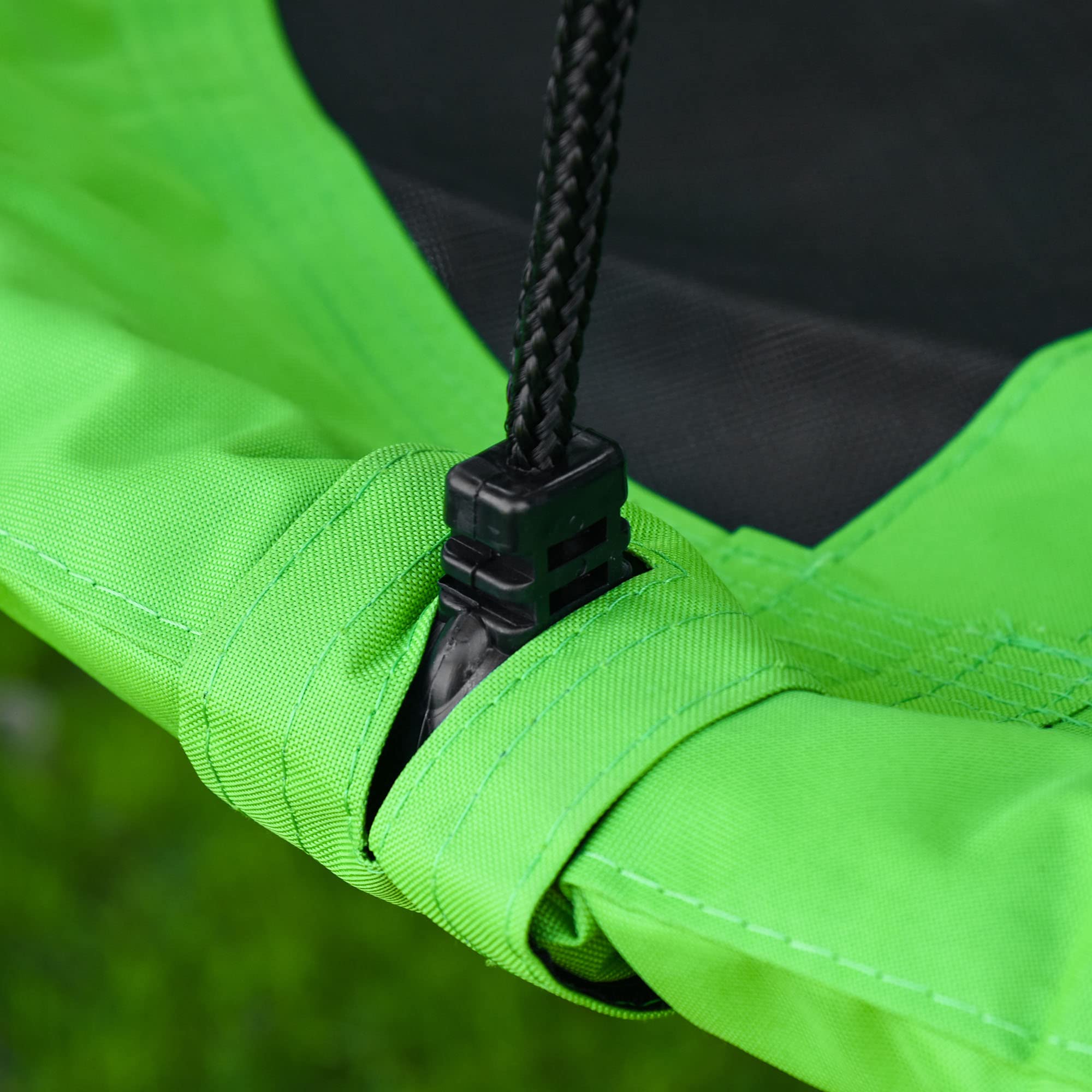 Outsunny Balançoire nid d'oiseau Ronde balançoire Panier Ø 110 cm 4 Anneaux Inclus métal époxy Oxford Haute densité Vert
