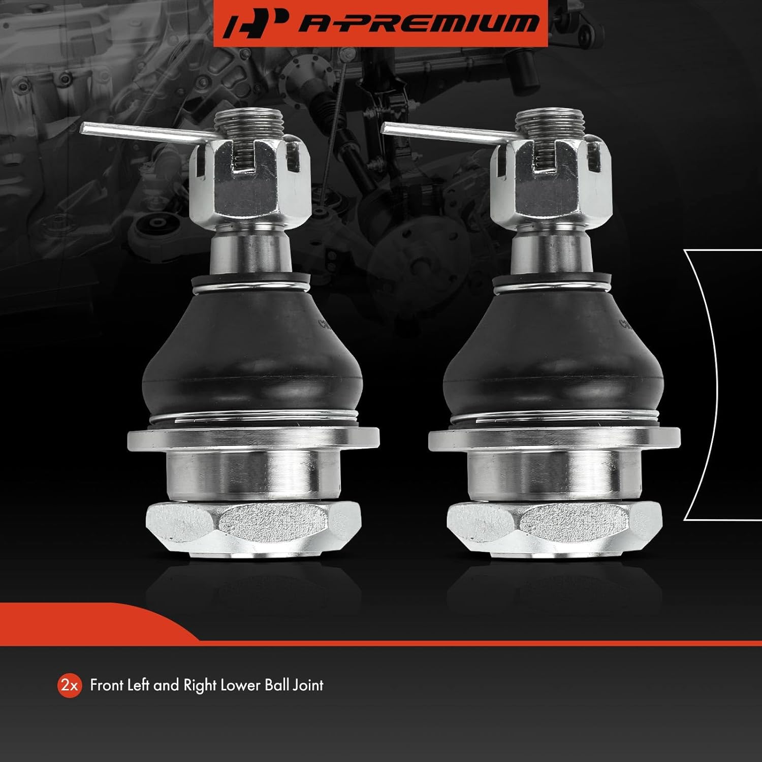A-Premium 2 x Front Lower Ball Joint, Compatible with Nissan Frontier 1998-2004, Xterra 2000-2004