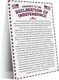 JAWASDAO American Declaration of Independence Preamble Poster (2) Wall Art Poster Canvas Print Office Bedroom Living Room Aesthetic Decor Poster 12x18inch(30x45cm) Frame-style