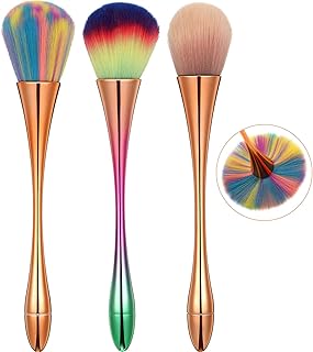 3 Pieces Large Powder Mineral Brushes Nail Design Dust Brush Soft Fluffy Makeup Brushes Makeup Foundation Brushes Kabuki M...