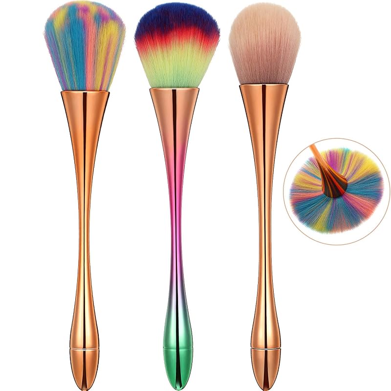 Patelai Kit com 3 Pincéis Grandes para Pó e Design de Unhas