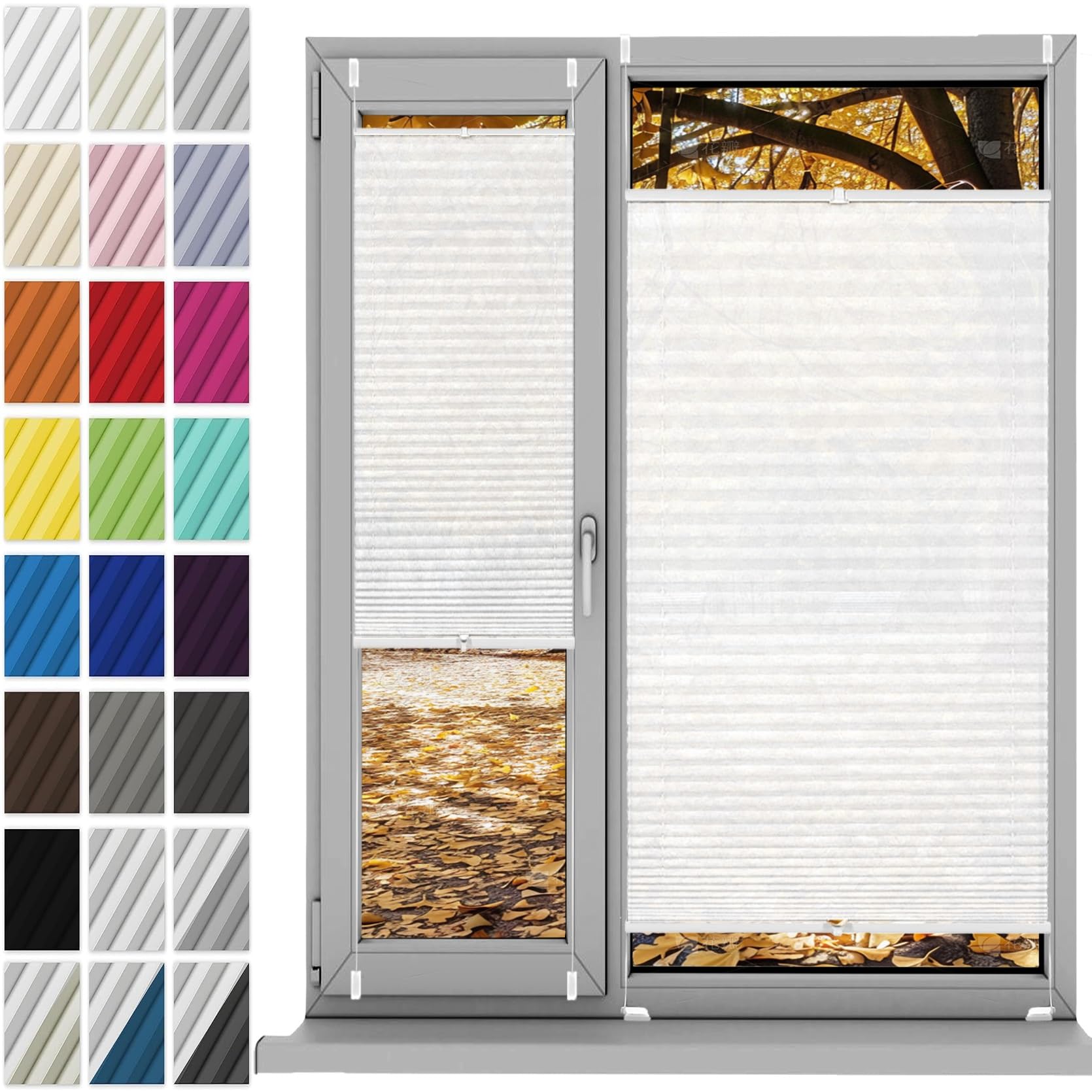 Store plissé isolation thermique et réduction bruit 88x215 cm