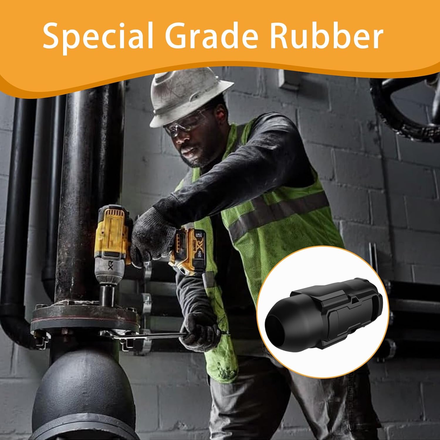 PB900.899-QZ Impact Wrench Rubber Protective Cover for Dewalt DCF900, DCF899 DCF900B，DCF900NT，DCF900P1, DCF900P2P 20V Max Xr 1/2 In High Torque Impact Wrench