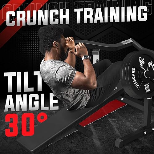 Miniatura 5 de GMWD - Máquina de prensa de pecho, máquina de prensa de banco de 1500 libras con clavija de banda, prensa de banco inclinada plana ajustable con