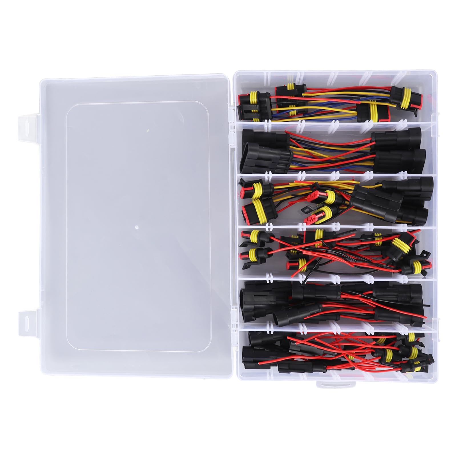 Tyenaza 26 Kits 16AWG-Drahtverbinder, 1/2/3/4-Pin-Weg, Wasserdichter Kabelverbinder, Schnelltrenn-Kfz-Elektroverbinder Für Auto, LKW, Boot