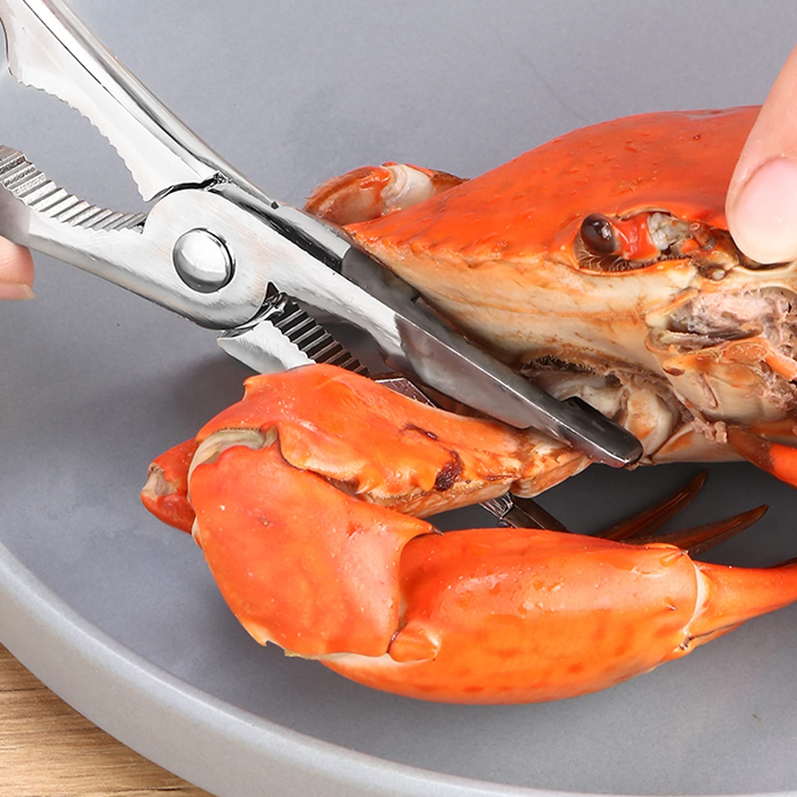 Il Set di Utensili per Frutti di Mare Include 1 Cracker per Frutti di Mare con Forbici, 1 forchetta e stuzzicadenti per Frutti di Mare, 1 Scatola portaoggetti, Utensili Essenziali