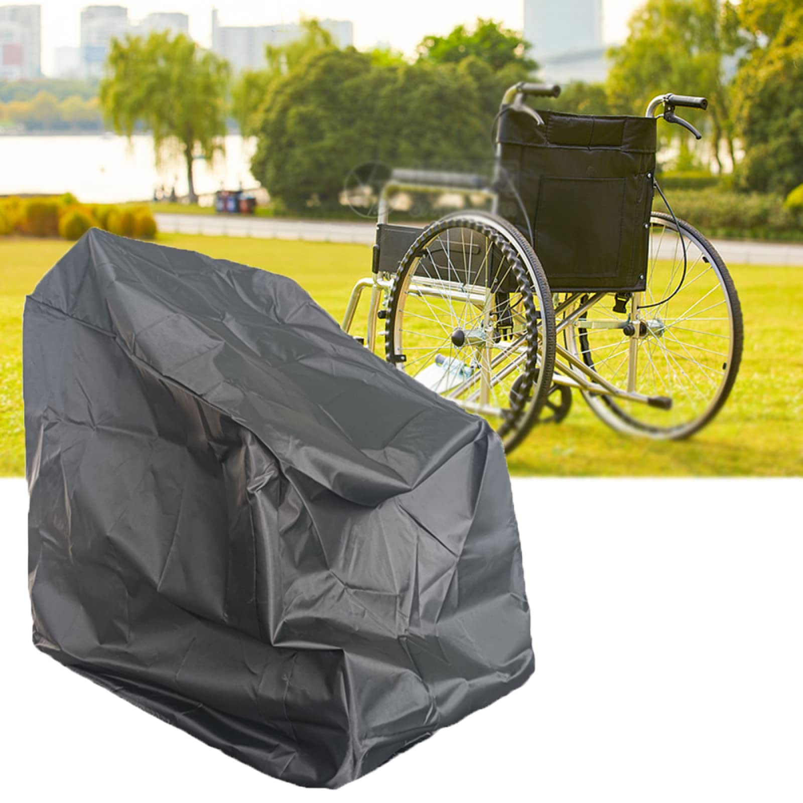 Elektryczny pokrowiec na wózek inwalidzki, pokrowiec ochronny na wózek inwalidzki dla osób starszych - wodoodporny 210D Szary Heavy Duty Mobility Scooter Chroń akcesoria przed kurzem Brudny śnieg D