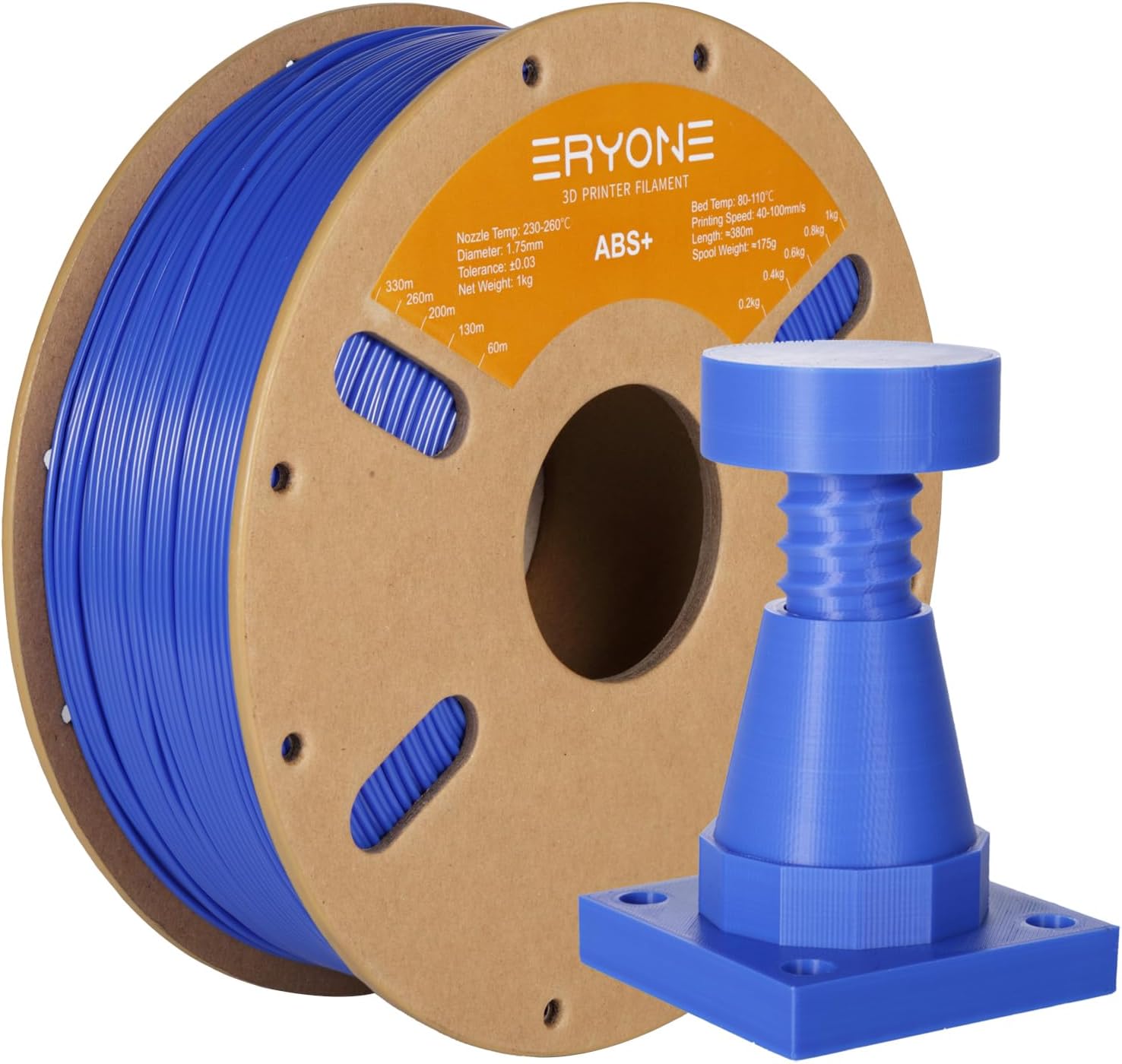 ERYONE ABS Filament, 3D Printer Filament 1.75mm +/- 0.03mm, 3D Printing Filament ABS+ 1kg Spool (2.2LBS), Heat-Resistant, ABS Plus Blue