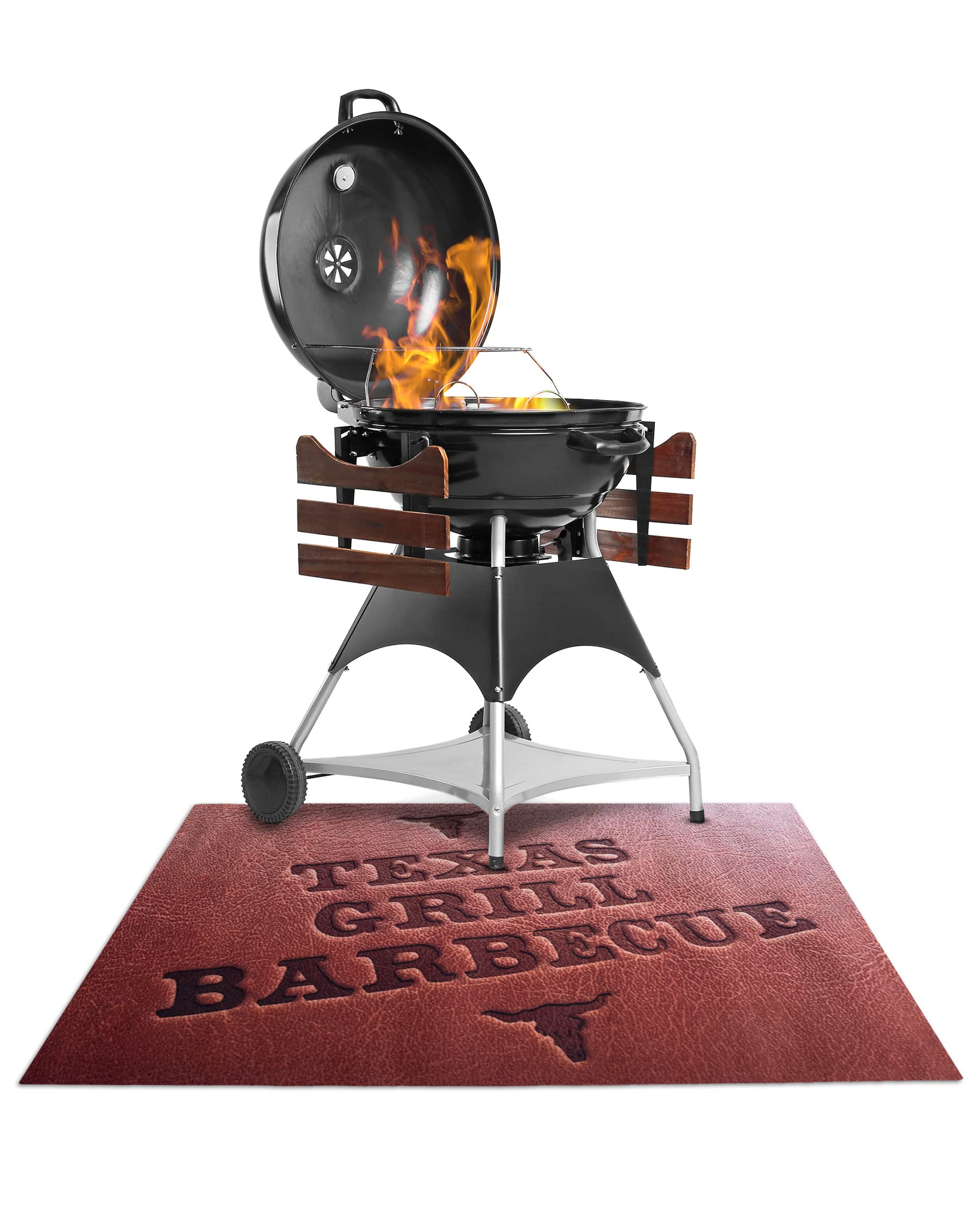 Primaflor Bodenschutzmatte Für Grill Und BBQ - 90 X 120 Cm, Texas, Viele Motive, Rutschfeste Matte, Robuste Unterlage, Schwer Entflammbarer Teppich, Vorleger Für Außen