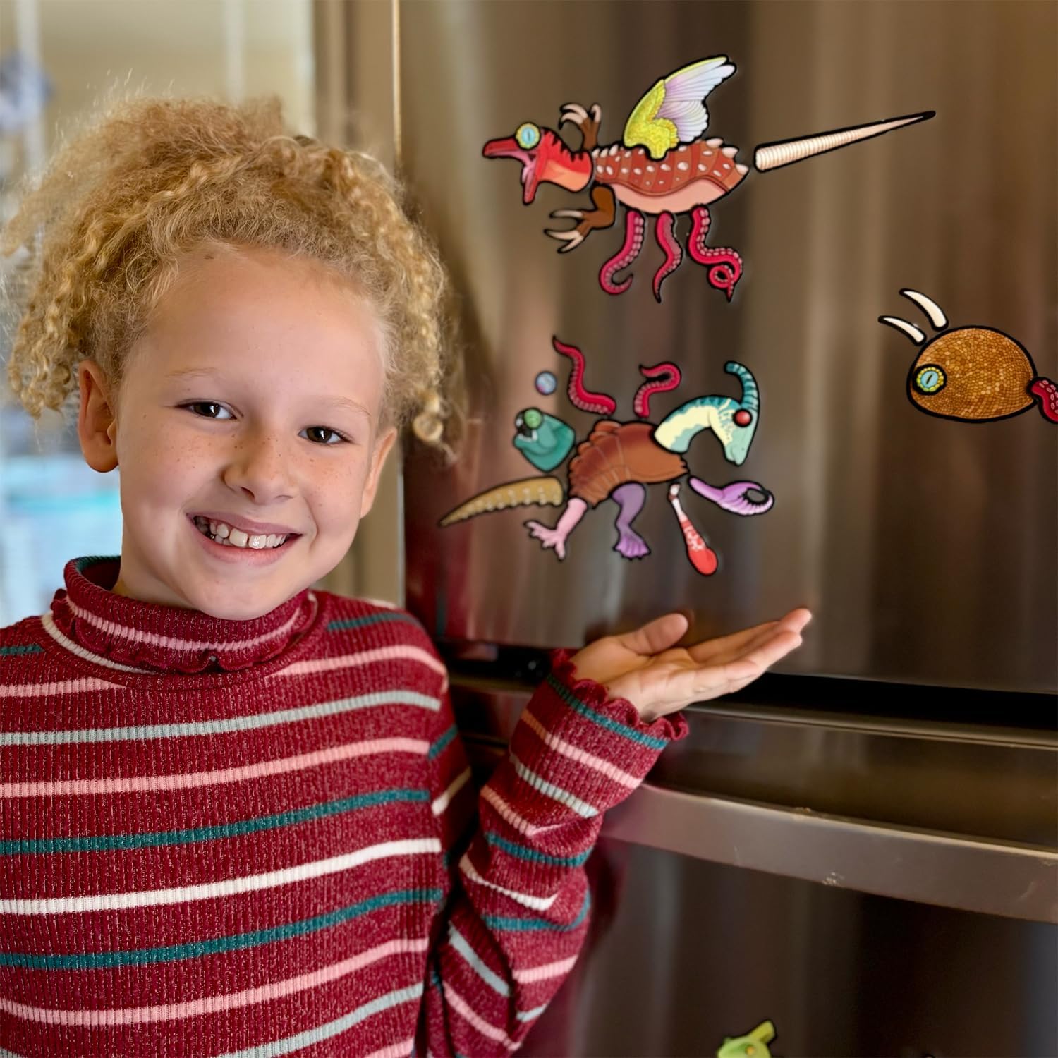 MAGNOMATIC Ancient Animals Construction Kit - Funny Fridge Magnet Creature Creation Kit