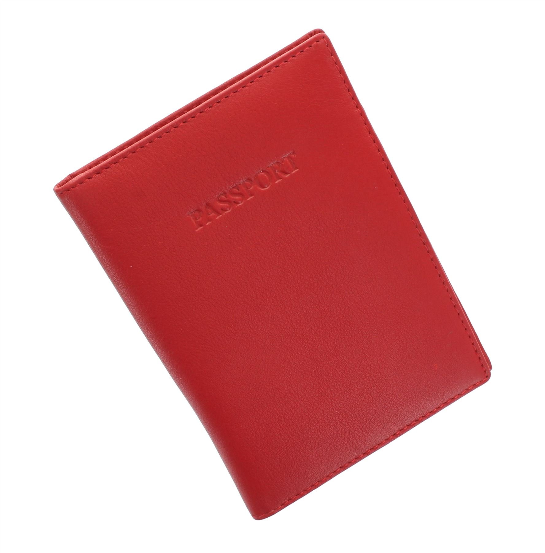 Porta passaporto di pelle. Visconti collezione POLO Blocco RFID 2201 Rosso