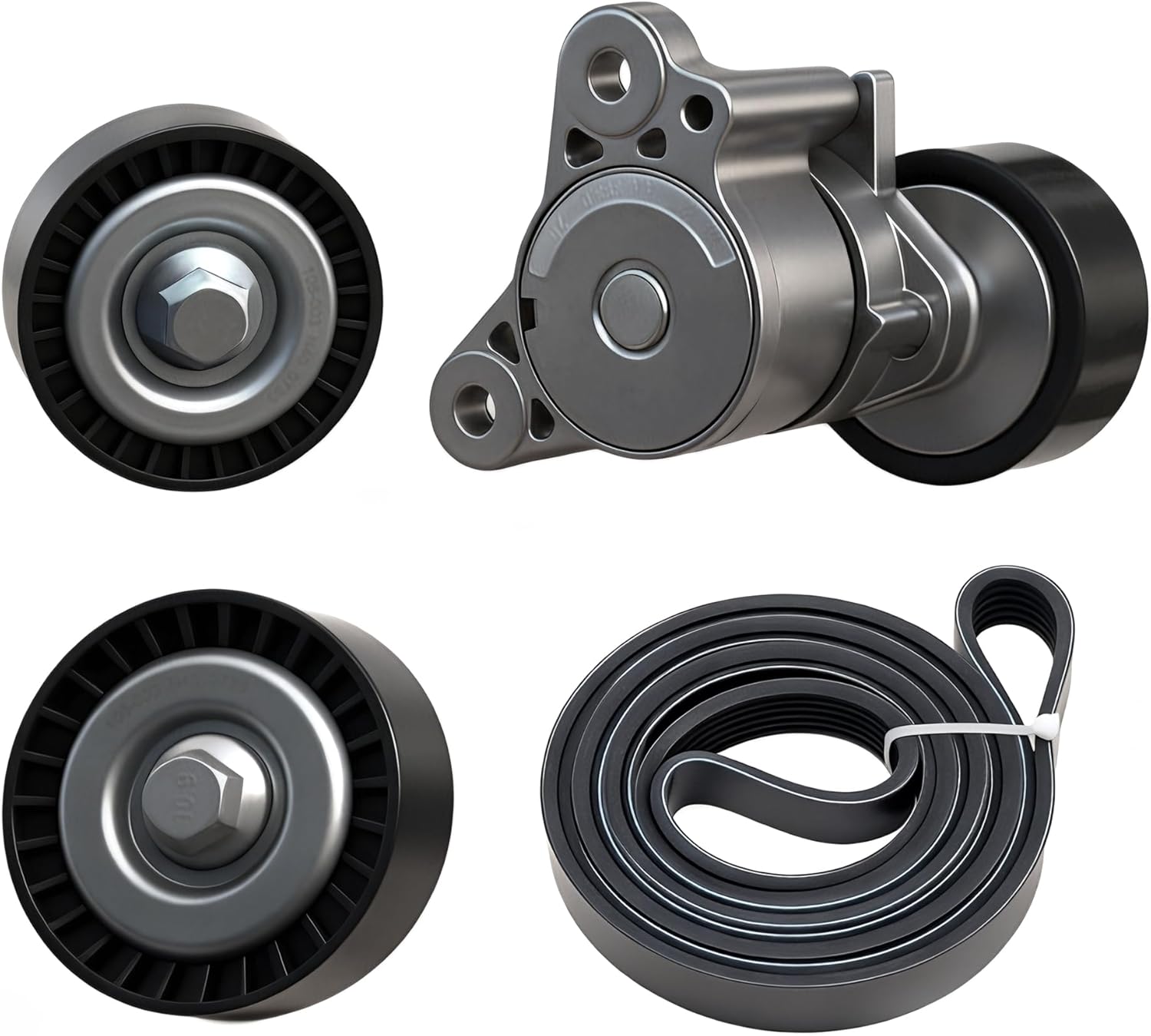 Serpentine Drive Belt Tensioner Component Kit 90K-39053 for Chrysler 200 2011-2014 for Sebring 2007-2010 for Dodge Avenger 2008-2014 for Journey 2009-2017 for Jeep Compass 2008-2017 36322 K061015
