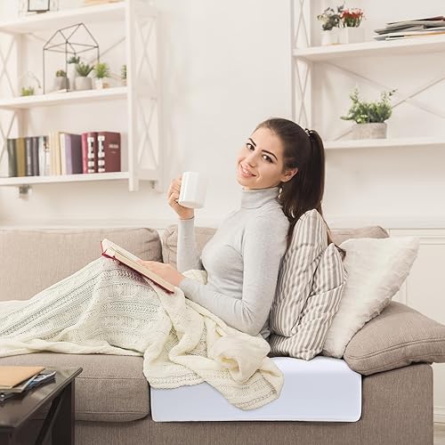 Miniatura 2 de MABOZOO Acolchado de espuma para tapicería con revestimiento de poliéster, inserto de repuesto de cojín de sofá de alta densidad con capa de fibra