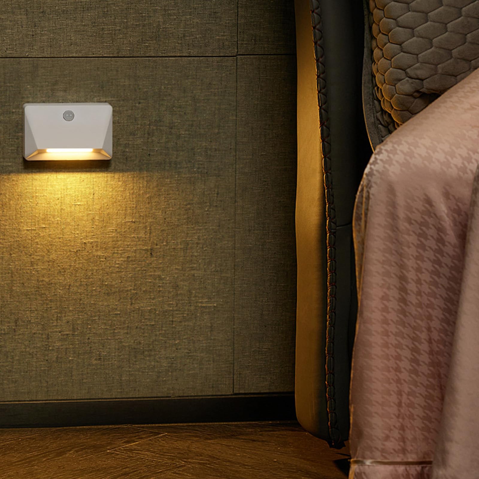 LED Akku Wandleuchten mit Bewegungsmelder Treppenbeleuchtung Modern Wandleuchte USB Aufladbar Magnetische Wandlampen für Wohnzimmer Schlafzimmer Flur Kinderzimmer (Weiß Warmes Licht,3 Stück)