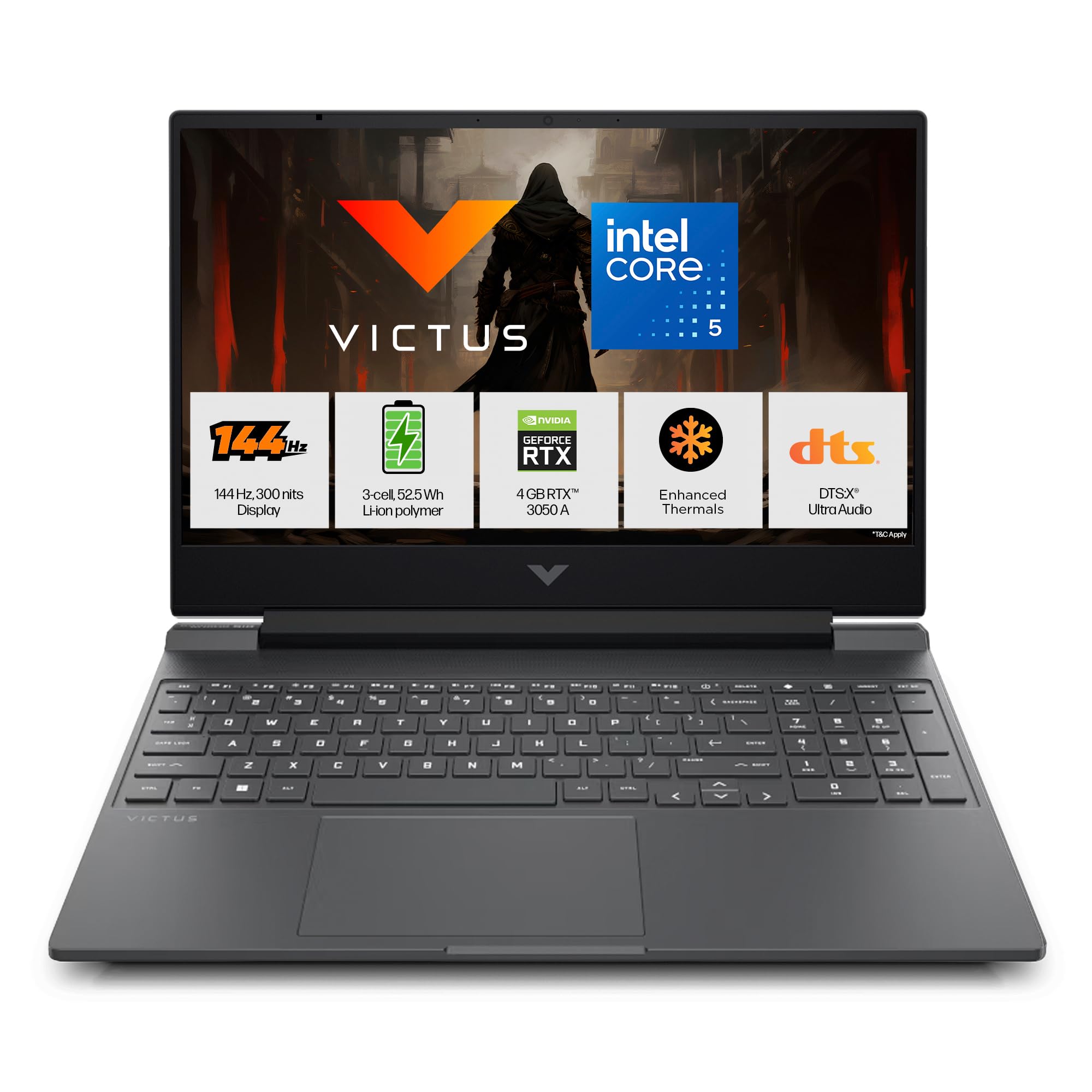 HP Victus, Intel Core i5-14450HX 14th Gen, 6GB RTX 4050, 24GB DDR5(Upgradeable) 512GB SSD, FHD, 144Hz, 300 nits, 15.6''/39.6cm, Win11, M365* Office24, Mica Silver, 2.29kg, fa2382tx, RGB Gaming Laptop — Amazon image 13