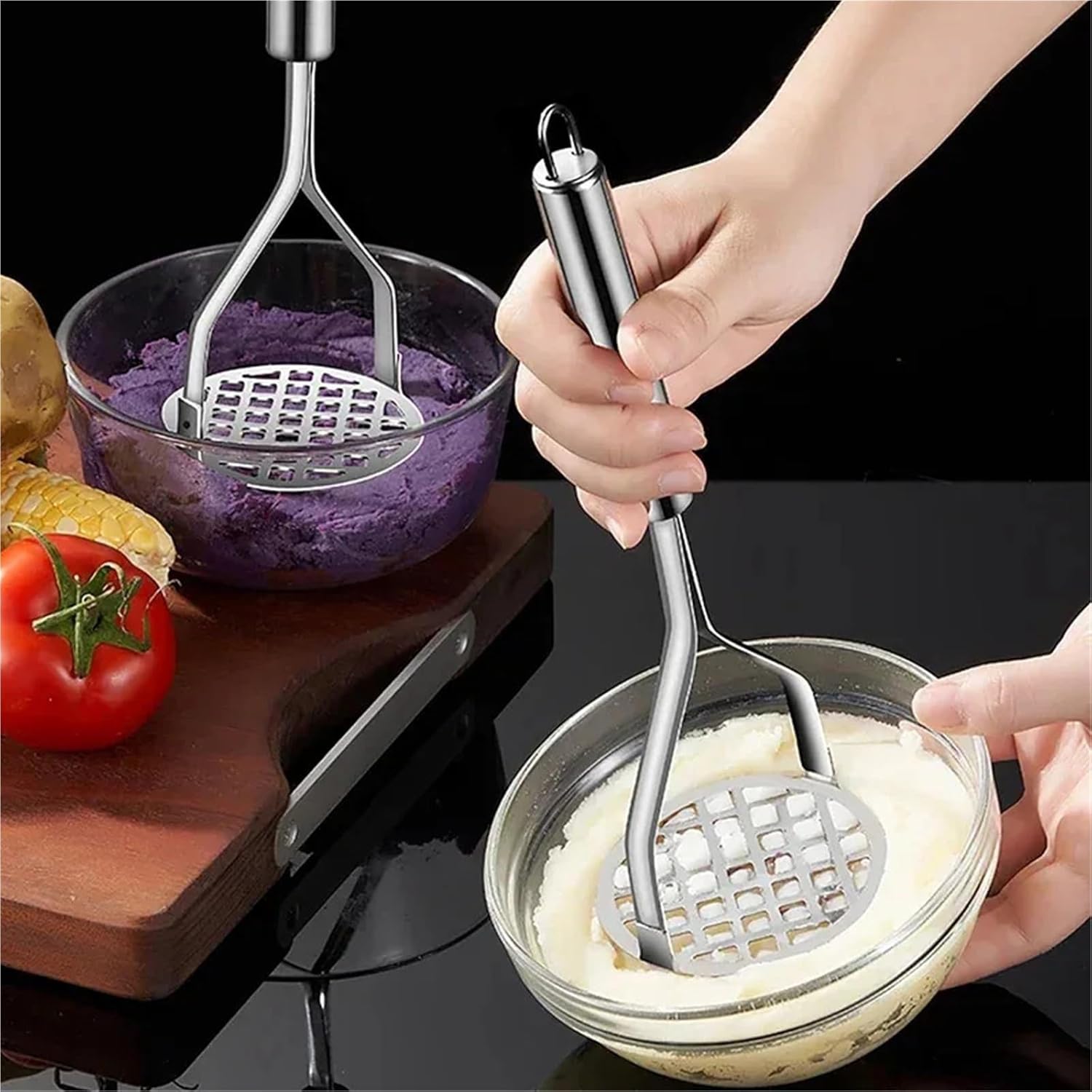 Stainless Steel Potato Ricers Masher Puree Purple Sweet Potata Pumpkin Grater Kitchen Acceesories Makers Tools Crusher
