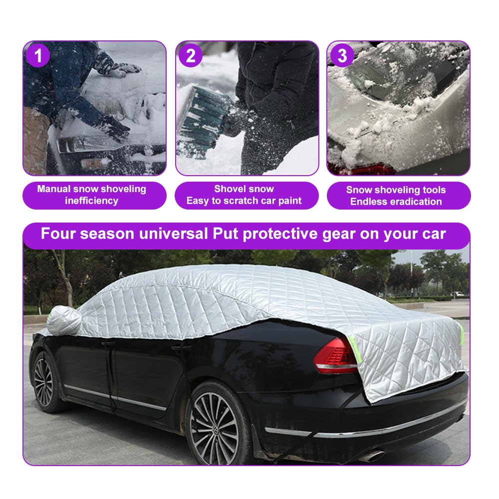 Hagelschutzplane Auto, Autoabdeckung Gegen Hagel Wasserdicht Staubdichte Sonnensicher, Baumwolle Auto-Hagelabdeckung,Wear Resistant hageldecke für Autos Für Die Meisten Autos (Verdicken)