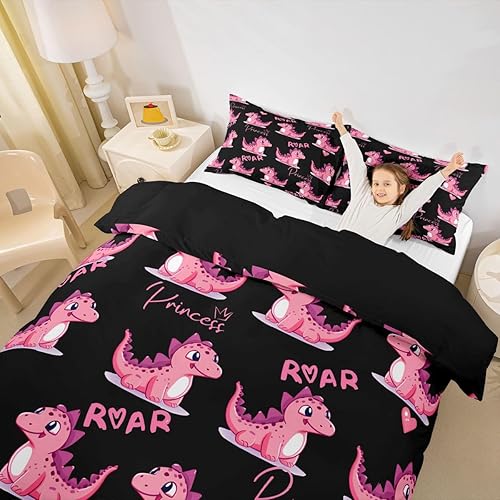 Miniatura 36 de Feelyou Juego de funda de edredón con estampado floral en 3D para niñas y niñas, elegante, con estampado floral morado, romántico, con purpurina