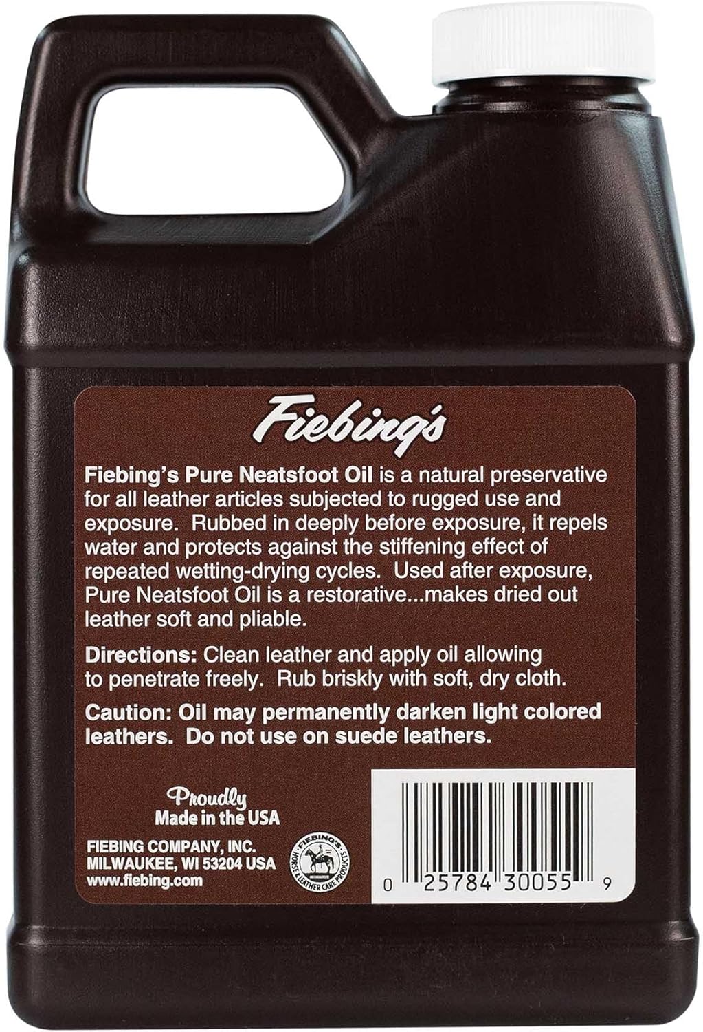 Fiebing's 100% Pure Neatsfoot Oil 16 oz - Leather Conditioner & Preservative with All Natural Animal Oil - Waterproof, Soften, Restore, & Strengthen Leathercraft Shoe, Boot, Belt, Saddle, Couch, Purse - Image 2