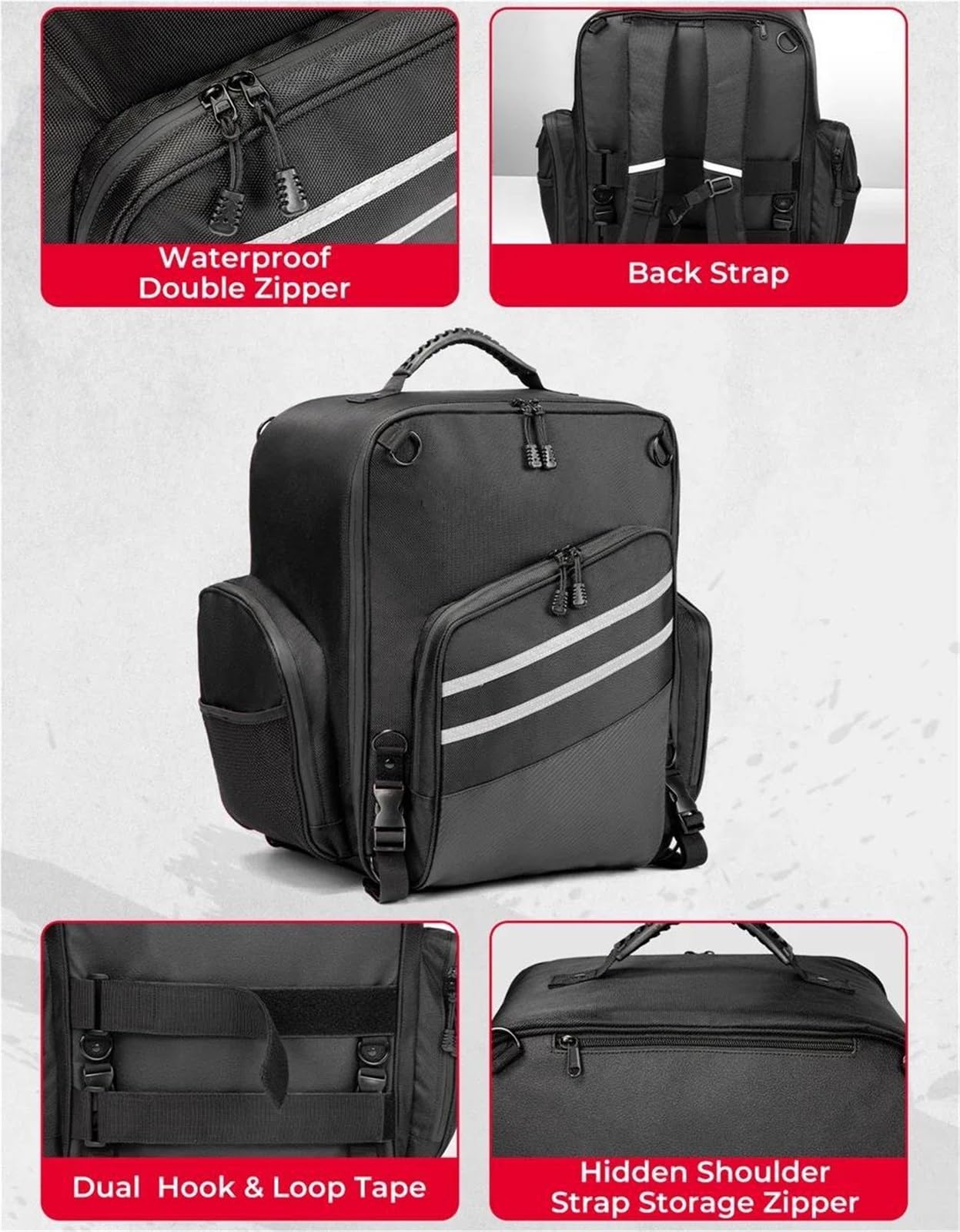 Accessori Moto Borsa Coda Viaggio Per Bagagli 40 Litri Per Sedile Posteriore Con Portapacchi