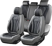 Vista 14 de Coverado Fundas de Asiento, Fundas de Asiento de Coche para Asientos Delanteros, Funda de Asiento de Coche Roja, Fundas de Asiento de Coche