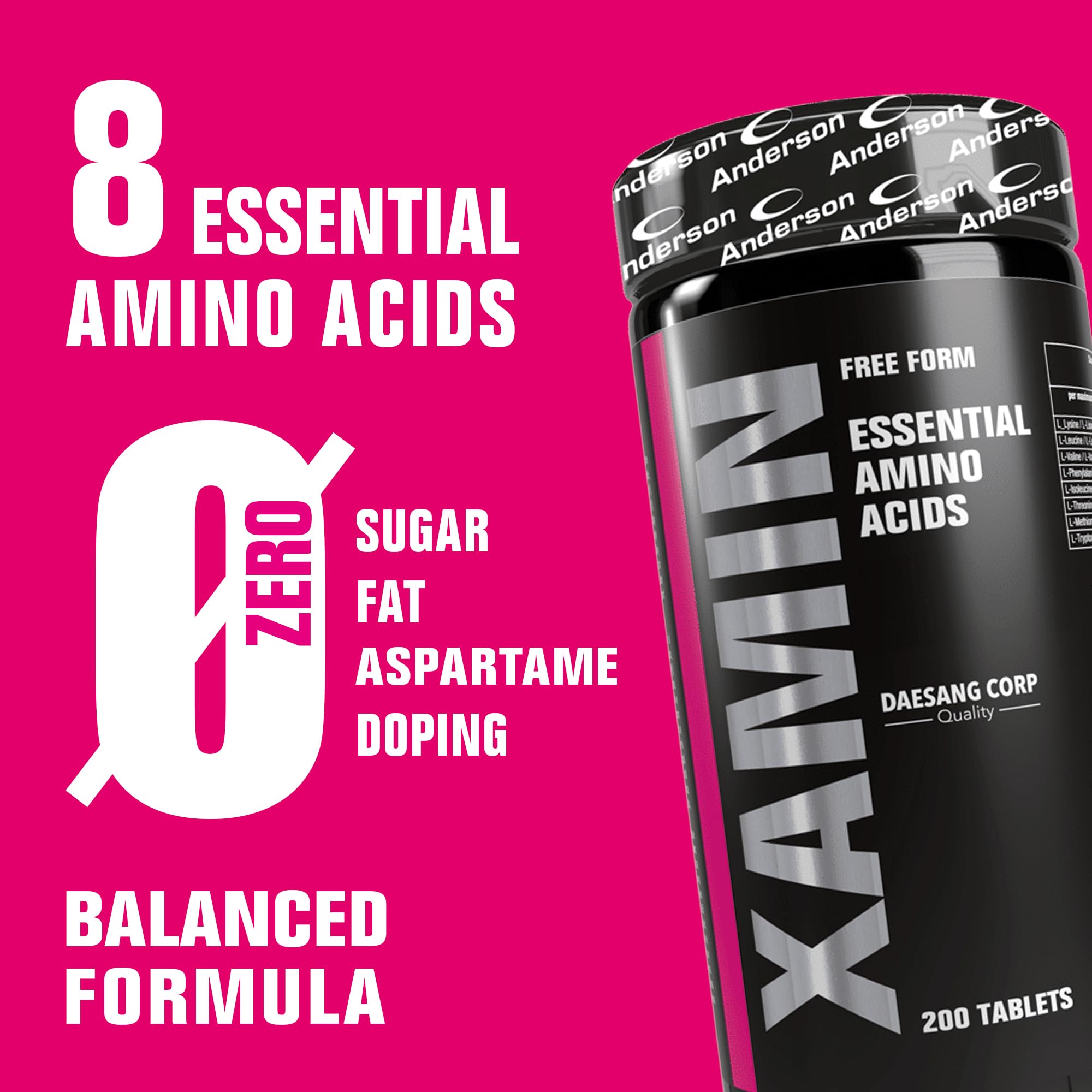 Anderson Research Xamin Integratore, Aminoacidi Essenziali, 200 Compresse