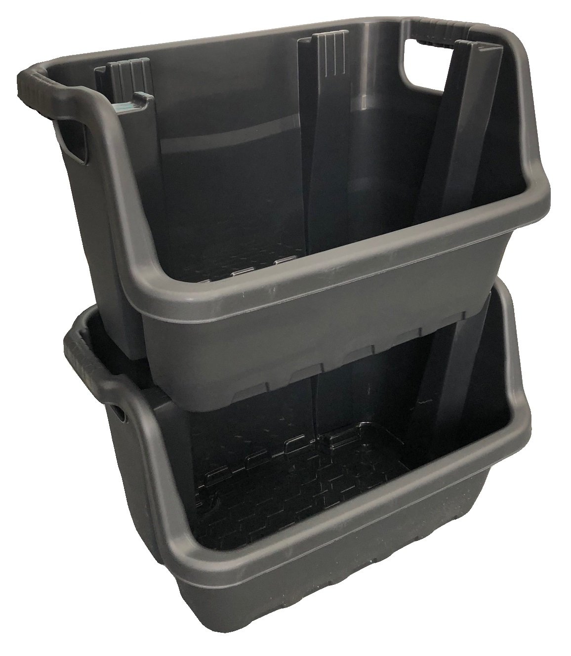 Solent Plastics 35 Litre Stacking Picking Plastic Open Fronted Recycling Plastic Storage Box Bins (2)
