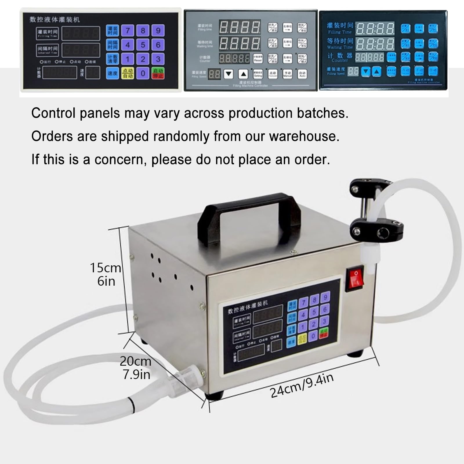 Máquina llenadora de líquidos, máquina llenadora de Botellas con Control Digital, llenadora automática de Botellas, con Panel CNC, manija, Soporte móvil, para Agua, café, Bebidas y Leche.