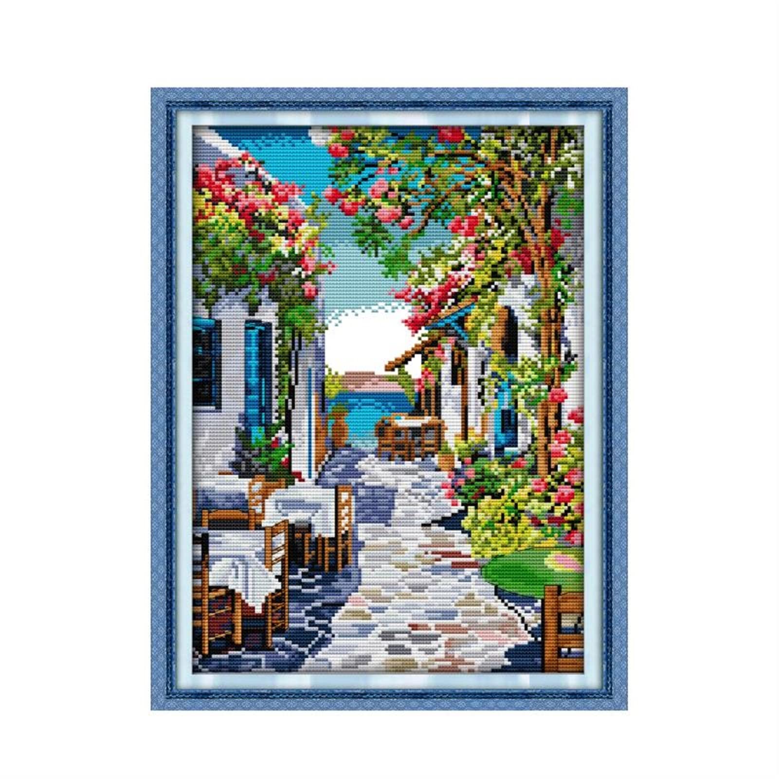 Smdsaz Cross Stitch Kit 14Ct 11Ct Count Print Canvas Stitches Embroidery Diy Handmade (Cross Stitch Fabric Ct Number : 11Ct Print Canvas)