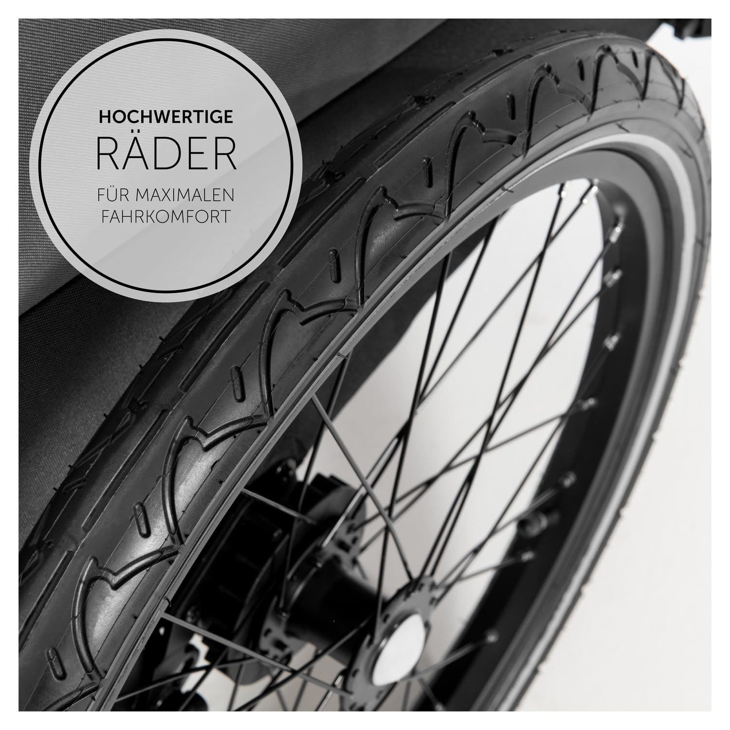 hauck Dryk Duo 2in1 Fahrradanhänger & Buggy für 2 Kinder, Grey | Kinderanhänger ab 6 Monaten bis 22 kg/120 cm/4 Jahre mit Deichsel, Fahne, Kofferraum, Faltbar, für Fahrrad, E-Bike & Pedelec