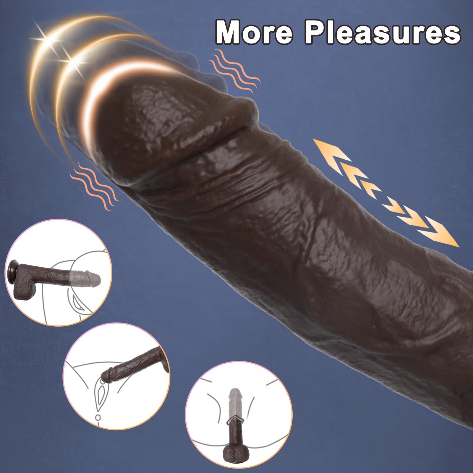 8.9“ Thrusting Dildo Vibrator Sex Toys - Remote Control Realistic Dildos with 9 Vibrating & 3 Thrusting Modes G Spot Dildo with Strong Suction Cup Adult Toys for Stimulation for Women Couples