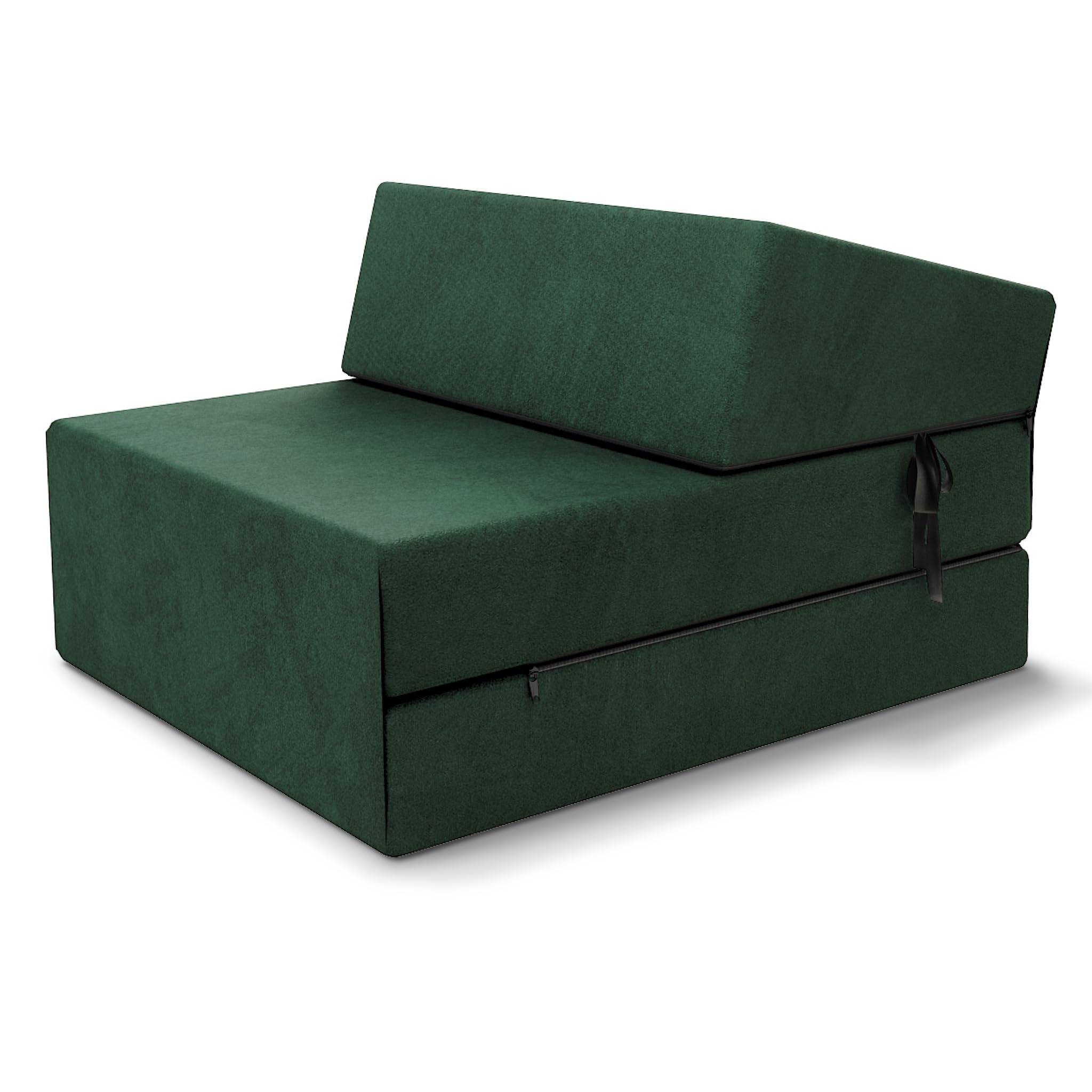 FDM Vouwmatras Suzi, 70 x 200 cm, koudschuim, gastenmatras, hoogte 14 cm, hardheidsgraad H3, Oeko-Tex, geschikt voor mensen met allergieën, overtrek Trinitity, wasbaar, grafiet