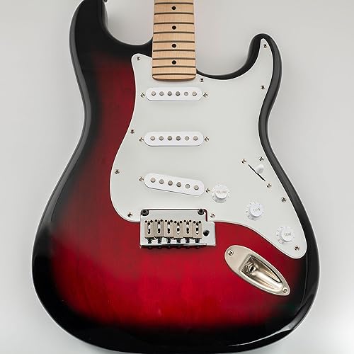 Miniatura 24 de Juego de carcasa para guitarra eléctrica Musiclily SSS 11 agujeros Stratocaster para Fender, hecho en México/EE. UU., Blanco Perlado Perla blanca